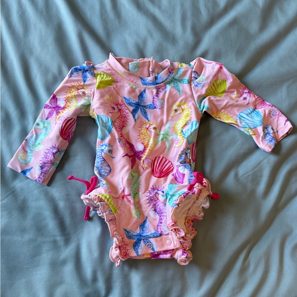 Posh Peanut Pastel Sea Life Baby Swimsuit